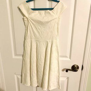Forever 21 White A-line, Off-the-Shoulder Dress